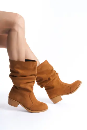 Замшевые женские сапоги Taba Bg1016-117-0001-Замша Taba - MODA DEĞIRMENI (1)