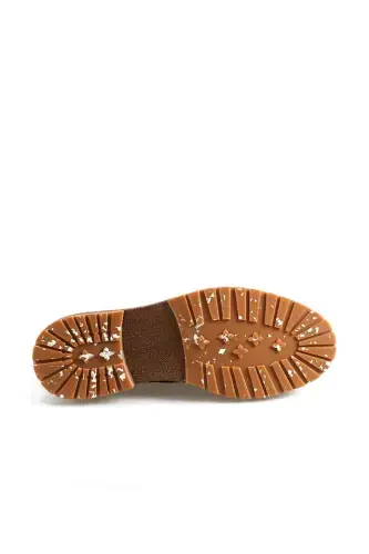 Zamshi qora 100% teridan Oxford Eva taglikda tasodifiy oyoq kiyim - 4