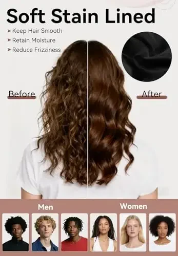 Zando Ayollar Erkaklar O'smirlar uchun Satin Astarli Beanie - Soch himoyasi bilan yumshoq issiq qishki shlyapa Uyqu Saraton Trikotaj Bosh suyagi qopqog'i 