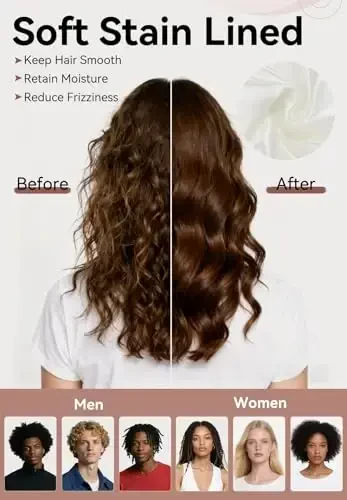 Zando Ayollar Erkaklar O'smirlar uchun Satin Qoplamli Beanie - Soch himoyasi bilan Slouchy Issiq Qishki Shlyapa Uyqu Rak Kasalligi Trikotaj Bosh Suyagi Qalpog'i 