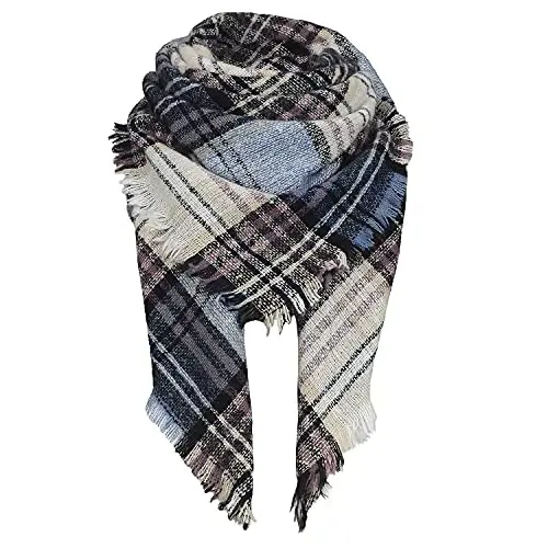 Zando Plaid adyol qalin qishki шарф Tartan katta hajmli oʻralgan roʻmol ponчо sharflar 