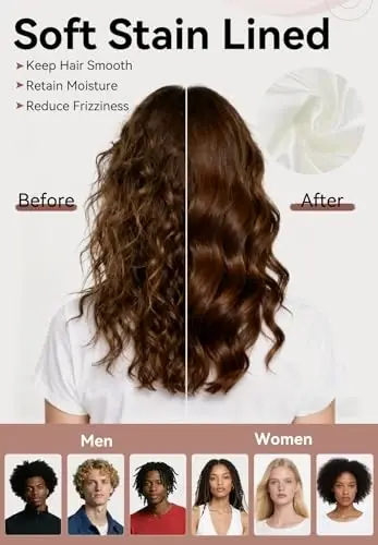 Zando Satin Lined Beanie for Women Men Teen - Slouchy Warm Winter Hat with Hair Protection Sleep Cancer Knit Skull Cap - ZANDO