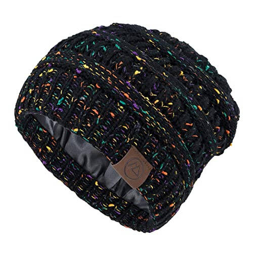 Zando Unisex Atlas bilan qoplangan Beanie ayollar va erkaklar uchun yoqimli beanie shlyapa ayollar uchun qish shlyapalari moda Skull to'qilgan shlyapa Beanie shlyapalari - 1