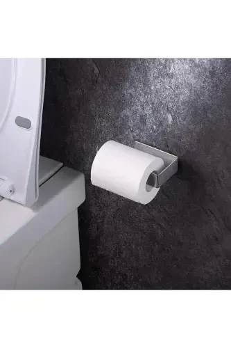 Zanglamaydigan po'latdan tualet qog'ozligi. Yopishqoq dizayn. - 2