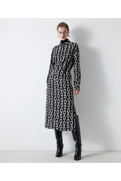 Zanjir naqshli ko'ylak - İPEKYOL