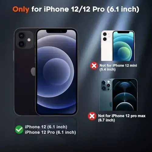 zapica iPhone 12 Case & iPhone 12 Pro Case uchun magnitli g'ilof, [MagSafe bilan mos] [Harbiy darajadagi tushishdan himoya] Yarim shaffof matli zarbga chidamli tirnalishga qarshi telefon qopqog'i, To'q pushti - 2