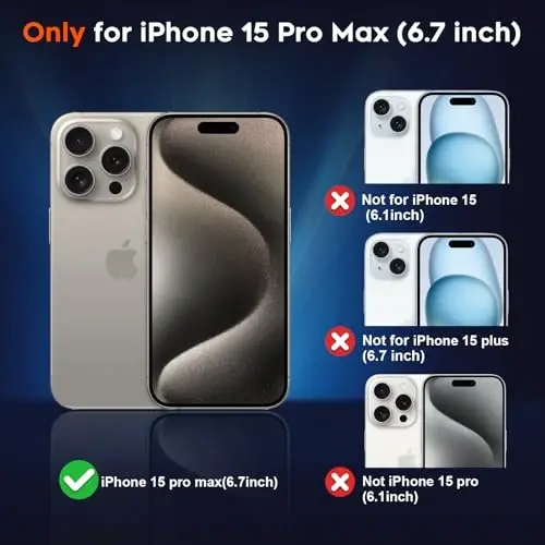 zapica iPhone 15 Pro Max için Manyetik Kılıf, [MagSafe ile Uyumlu] [Askeri Sınıf Düşme Koruması] Yarı Saydam Mat Darbeye Dayanıklı Çizilmez Kadın ve Erkek Telefon Kılıfı, Açık Mavi 