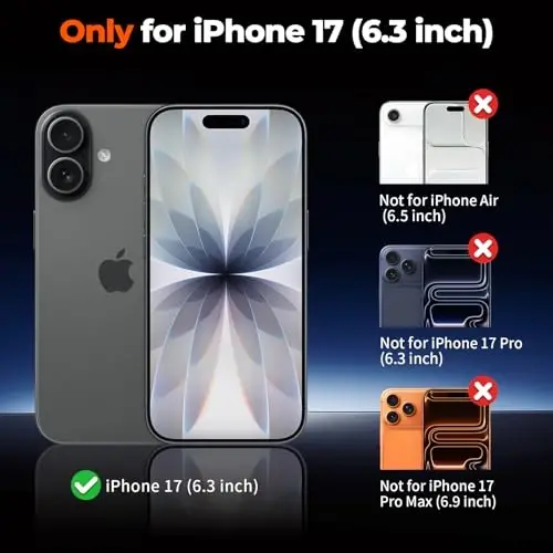 zapica iPhone 17 Kılıf için Manyetik, [Temperli Cam Ekran Koruyuculu] [MagSafe ile Uyumlu] Yarı Saydam Mat Darbeye Dayanıklı Çizilmez Telefon Kapağı, Pembe - 2