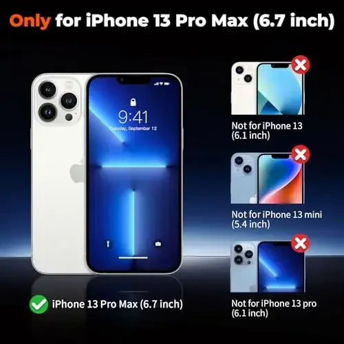 zapica Magnetic for iPhone 13 Pro Max Case, [Compatible with MagSafe] [Military Grade Drop Protection] Translucent Matte Shockproof Anti-Scratch Phone Case, Light Purple - 5