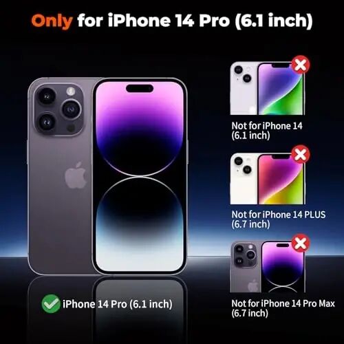 zapica Magnetic for iPhone 14 Pro Case, Blue Purple | Compatible with MagSafe, Military Grade Drop Protection, Translucent Matte Anti-Scratch Phone Cover - 2
