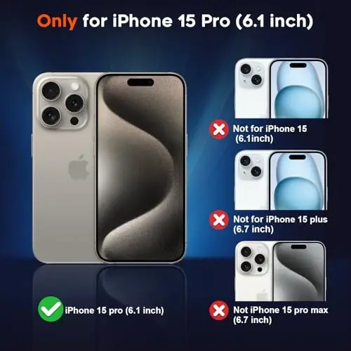 zapica Magnetic for iPhone 15 Pro Case, [Compatible with MagSafe] [Military Grade Drop Protection] Translucent Matte Shockproof Anti-Scratch Phone Case for Women and Men, Light Purple 