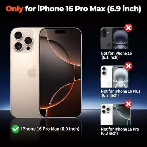 zapica Magnetic for iPhone 16 Pro Max Case, [MagSafe bilan mos] [Harbiy darajadagi tushishdan himoya] Yarim shaffof mato zarbga chidamli tirnalishga qarshi telefon qutisi, ko'k yashil - 3