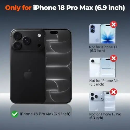 zapica Magnetic for iPhone 18 Pro Max Case, Deep Blue | Upgraded Camera Control Button, Full Camera Protection, with Screen Protector, Translucent Matte Shockproof Phone Cover - ZAPICA (1)