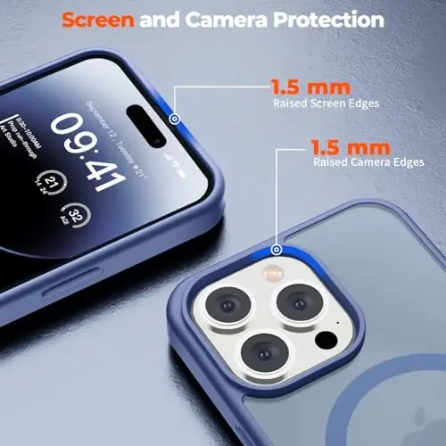 zapica Magnetic for iPhone 14 Pro Case, Lavender Gray | Compatible with MagSafe, Military Grade Drop Protection, Translucent Matte Anti-Scratch Phone Cover - 5