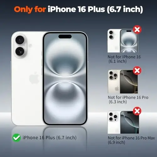 zapica Magnetic for iPhone 16 Plus Case, Upgraded [Camera Control Button] [Full Camera Protection] [with 1 Screen Protector] Translucent Matte Shockproof Protective Phone Cover, Orange Pink - ZAPICA (1)