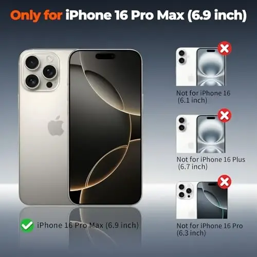 zapica Magnetic for iPhone 16 Pro Max Case, Upgraded [Camera Control Button] [Full Camera Protection] [with 1 Screen Protector] Translucent Matte Shockproof Protective Phone Cover, Purple - 2
