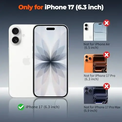 zapica Magnetic for iPhone 17 Case, Sky Blue | Upgraded Camera Control Button, Full Camera Protection, with Screen Protector, Translucent Matte Shockproof Phone Cover - 2