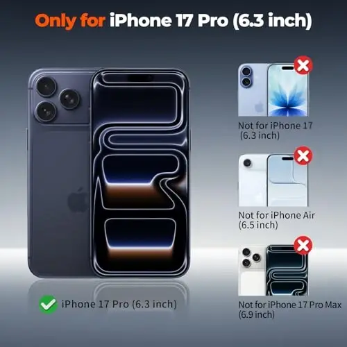 zapica Magnetic for iPhone 17 Pro Case, Upgraded [Camera Control Button] [Full Camera Protection] [with 1 Screen Protector] Translucent Matte Shockproof Protective Phone Cover, Purple Pink - ZAPICA (1)