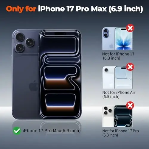 zapica Magnetic for iPhone 17 Pro Max Case, Upgraded [Camera Control Button] [Full Camera Protection] [with 1 Screen Protector] Translucent Matte Shockproof Protective Phone Cover, Purple Pink - 2