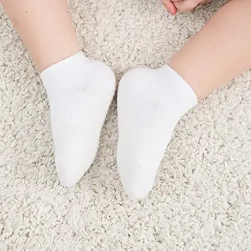 ZAPLES Baby Non Slip Grip Ankle Socks with Anti Skid Grippers Boys Girls Low Cut for Infants Toddlers Kids - 6