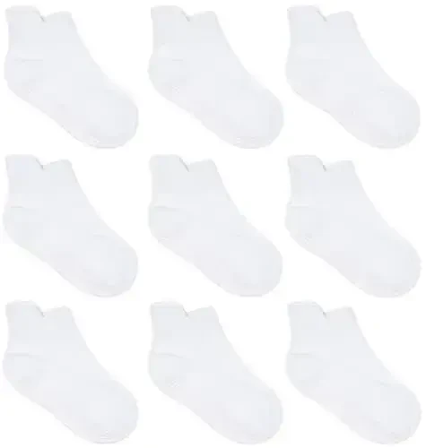 Zaples Baby Non Slip Grip Ankle Socks with Non Skid Soles for Infants Toddlers Kids Boys Girls - 1