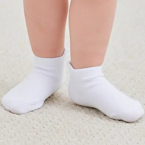 Zaples Baby Non Slip Grip Ankle Socks with Non Skid Soles for Infants Toddlers Kids Boys Girls - 11
