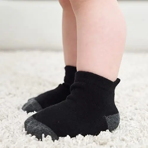 Zaples Baby Non Slip Grip Ankle Socks with Non Skid Soles for Infants Toddlers Kids Boys Girls - ZAPLES (1)