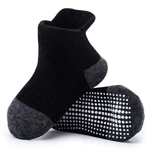 Zaples Baby Non Slip Grip Ankle Socks with Non Skid Soles for Infants Toddlers Kids Boys Girls - 4