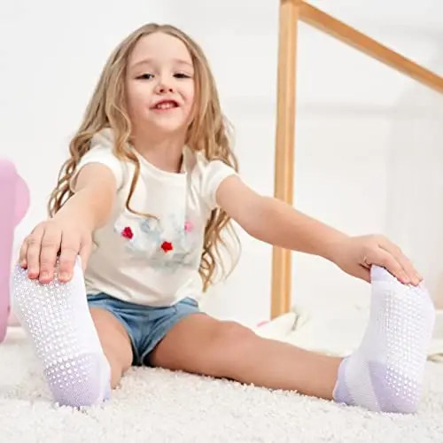 Zaples Baby Non Slip Grip Ankle Socks with Non Skid Soles for Infants Toddlers Kids Boys Girls - ZAPLES (1)