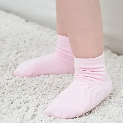 ZAPLES Baby Non Slip Grip Crew Paypoqlar, Chaqaloqlar, Bolalar, O'g'il Bolalar, Qizlar uchun Skidga qarshi tagliklar bilan - 2