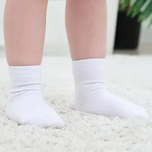 ZAPLES Baby Non Slip Grip Crew Paypoqlar, Chaqaloqlar, Bolalar, O'g'il Bolalar, Qizlar uchun Skidga qarshi tagliklar bilan - 4