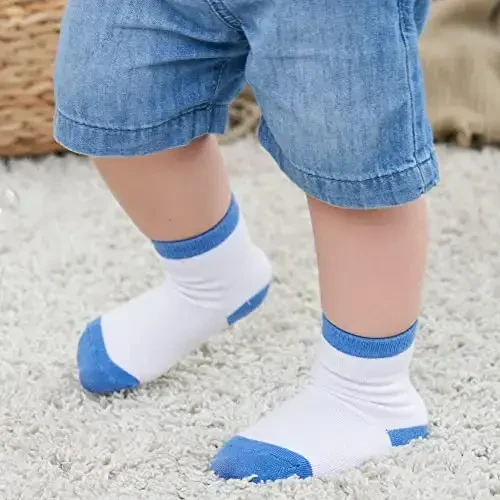 ZAPLES Baby Non Slip Grip Crew Paypoqlar chaqaloqlar uchun skidka qarshi tagliklari bilan bolalar qizlar - ZAPLES (1)