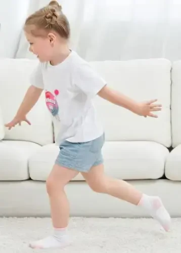 ZAPLES Baby Non Slip Grip Crew Socks with Anti Skid Soles for Infants Toddlers Kids Boys Girls - 3