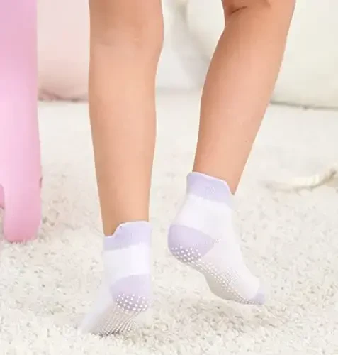 Zaples Baby Non Slip Grip To'piqli paypoqlar, chaqaloqlar, yosh bolalar, bolalar, o'g'il bolalar va qizlar uchun sirpanmaydigan taglikli. - 3