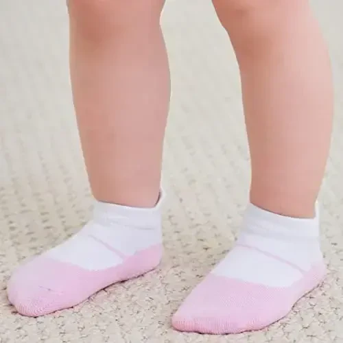 Zaples Baby Non Slip Grip To'piqli paypoqlar, chaqaloqlar, yosh bolalar, bolalar, o'g'il bolalar va qizlar uchun sirpanmaydigan taglikli. - 4