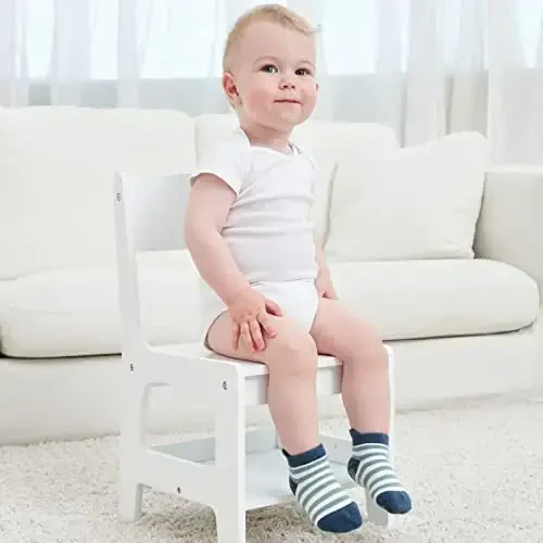 Zaples Baby Non Slip Grip To'piqli Paypoqlar, Go'daklar uchun Skid Soles bilan, Bolalar O'g'il Bolalar Qizlar - 5