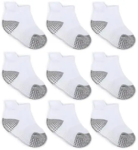 Zaples Bebek Kaydırmaz Tabanlı Bilek Çorapları, Bebekler, Yeni Yürüyenler ve Çocuklar, Kız ve Erkek Çocuklar İçin 