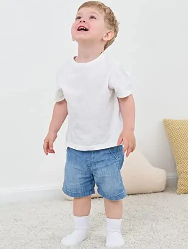 ZAPLES Baby Non Slip Grip Crew Socks with Anti Skid Soles for Infants Toddlers Kids Boys Girls - 2
