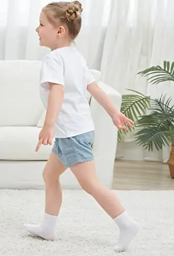 ZAPLES Baby Non Slip Grip Crew Socks with Anti Skid Soles for Infants Toddlers Kids Boys Girls - 6