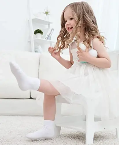 ZAPLES Baby Non Slip Grip Crew Socks with Anti Skid Soles for Infants Toddlers Kids Boys Girls - 7