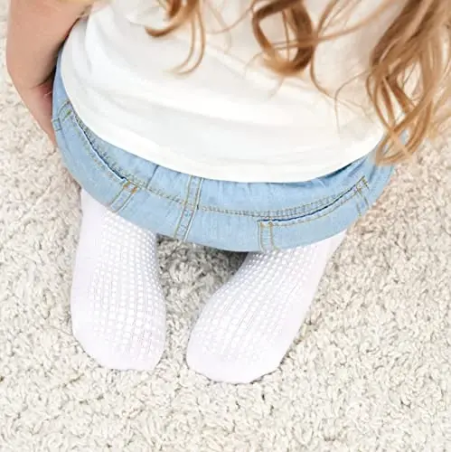 ZAPLES Baby Non Slip Grip Ankle Socks with Anti Skid Grippers Boys Girls Low Cut for Infants Toddlers Kids - 5