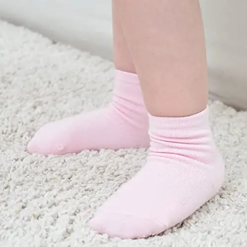 ZAPLES Baby Non Slip Grip Crew Socks with Anti Skid Soles for Infants Toddlers Kids Boys Girls - 2