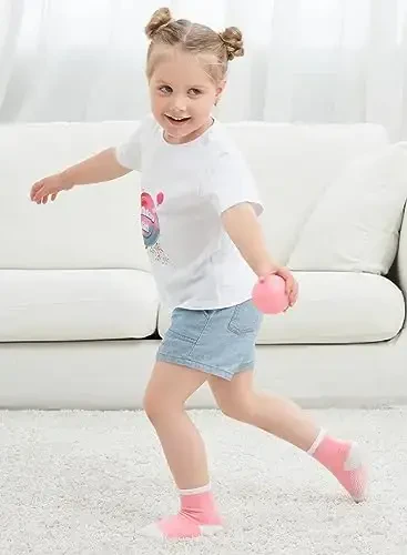 ZAPLES Chaqaloqlar, yosh bolalar, bolalar, o'g'il bolalar uchun sirpanmaydigan taglikli tayanch paypoqlari - 5