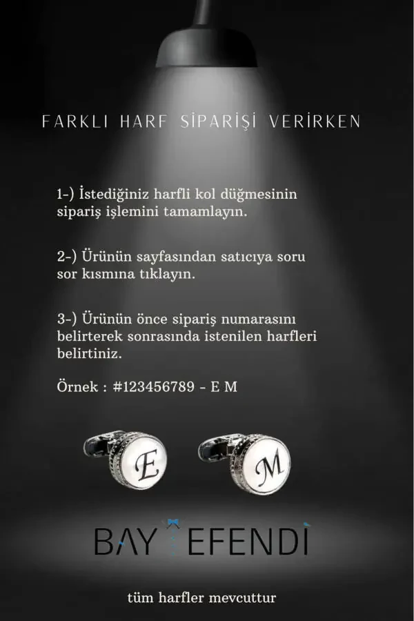 Запонки с круглой буквой в деревянной коробке буква Y - 9