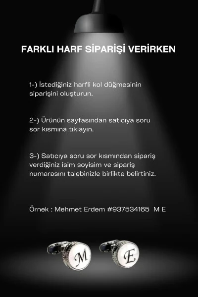 Запонки с круглой буквой в деревянной коробке буква Y - 4