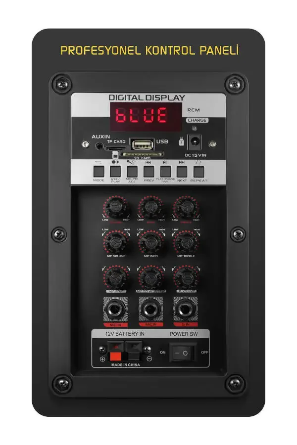 Зарядланувчи икки микрофонли карнайли караоке тизими кўчма кучайтиргич катта MT70 Bluetooth карнай - 2