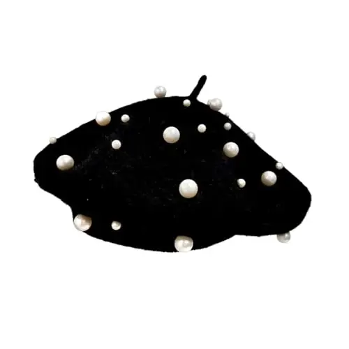 ZARSIO Ayollar Beret Marvarid Elegant Shirin Rassom Frantsuz Uslubi Beret Beanie Qalpog'i - 1