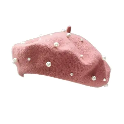 ZARSIO Ayollar Beret Marvarid Elegant Shirin Rassom Frantsuz Uslubi Beret Beanie Qalpog'i - 1