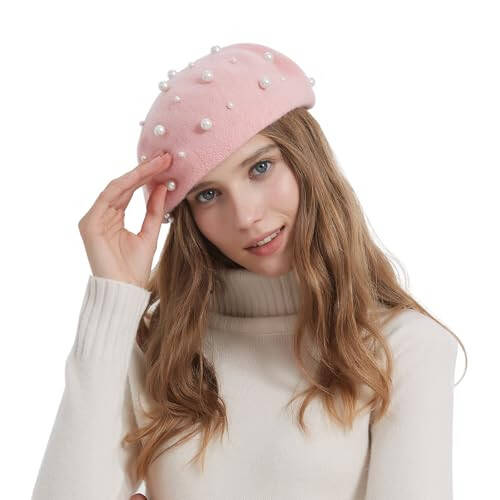 ZARSIO Ayollar uchun Bere Pearl Elegant Shirin Rassom Frantsuzcha Uslubidagi Bere Beanie Qalpoq - 16