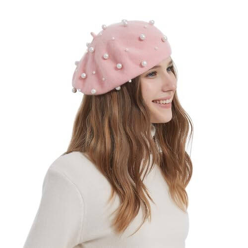 ZARSIO Ayollar uchun Bere Pearl Elegant Shirin Rassom Frantsuzcha Uslubidagi Bere Beanie Qalpoq - 5